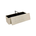 Pufa ze schowkiem, cream white, 110 cm
