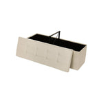Pufa ze schowkiem, cream white, 110 cm