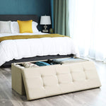 Pufa ze schowkiem, cream white, 110 cm