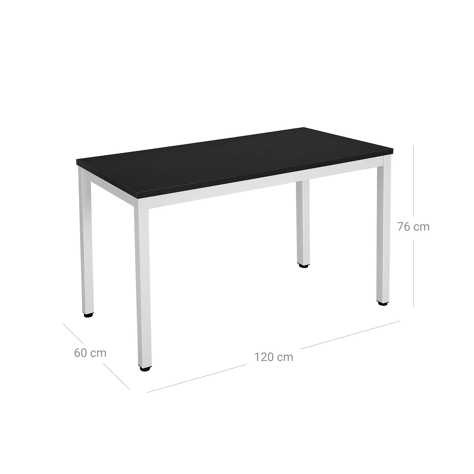 Biurko komputerowe, czarny, 120 cm