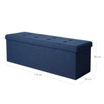 Pufa ze schowkiem, midnight blue, 110 cm