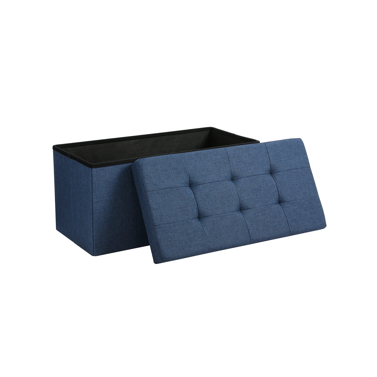 Pufa ze schowkiem, midnight blue, 76 cm