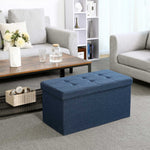 Pufa ze schowkiem, midnight blue, 76 cm