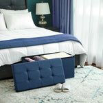 Pufa ze schowkiem, midnight blue, 76 cm