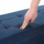 Pufa ze schowkiem, midnight blue, 76 cm
