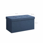 Pufa ze schowkiem, midnight blue, 76 cm