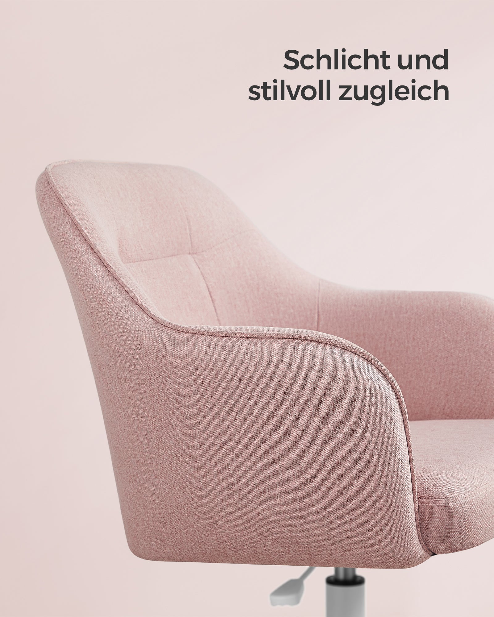 Krzesło biurowe z regulacją wysokości różowe