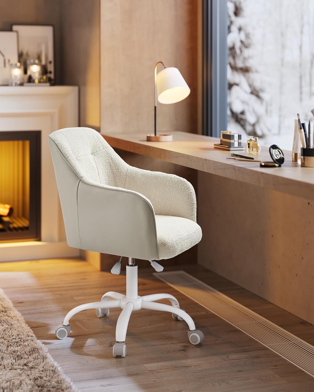 Fotel biurowy, cappuccino beige, 60,8 cm
