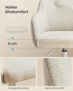 Fotel biurowy, cappuccino beige, 60,8 cm