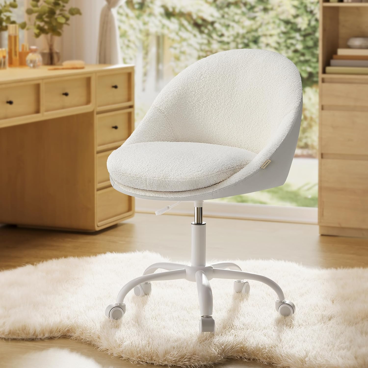 Fotel biurowy, cappuccino beige, 56 cm