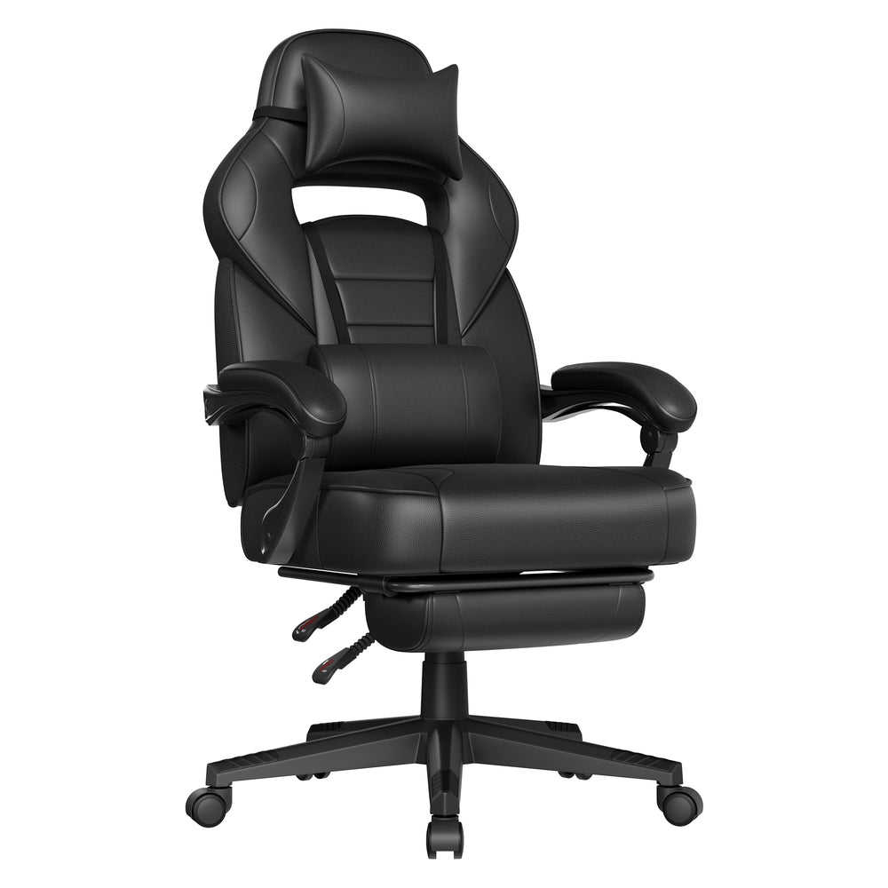 Ergonomiczne krzesło biurowe z podnóżkiem i zagłówkiem