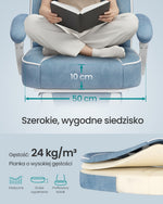 Ergonomiczny fotel gamingowy z podnóżkiem i regulacją nachylenia