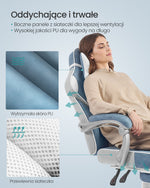 Ergonomiczny fotel gamingowy z podnóżkiem i regulacją nachylenia