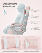 Ergonomiczne krzesło biurowe z podnóżkiem i poduszką