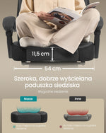 Fotel gamingowy z podnóżkiem czarny do 150 kg