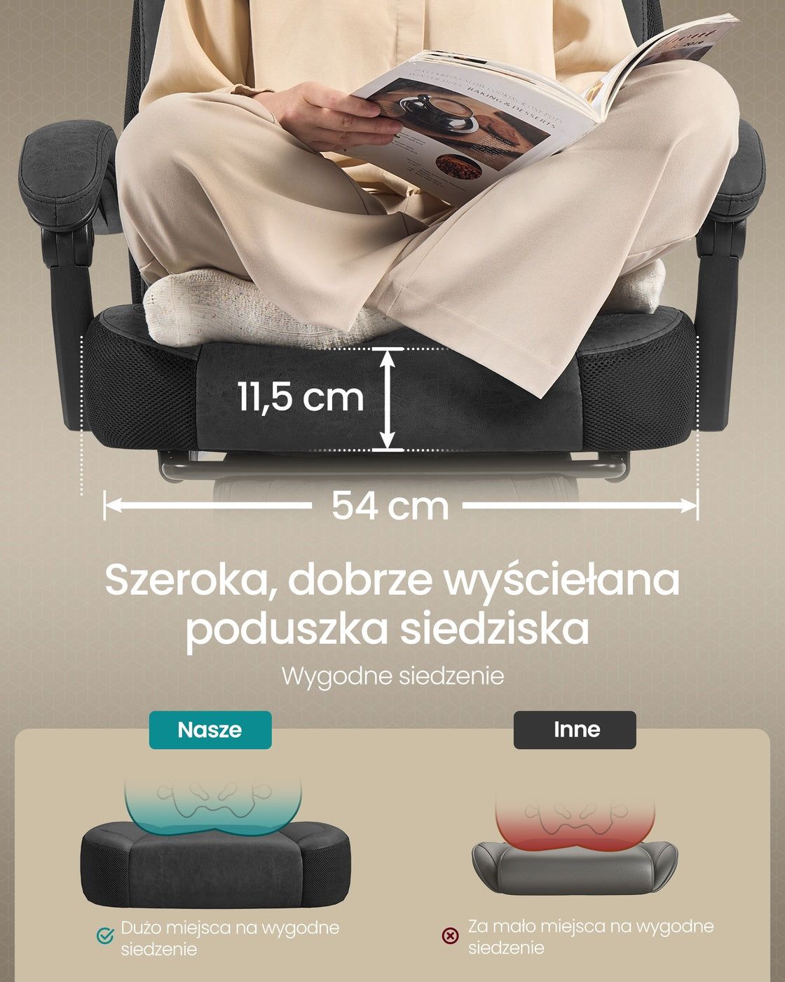 Fotel gamingowy z podnóżkiem czarny do 150 kg