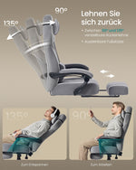 Fotel biurowy gamingowy z podnóżkiem do 150 kg