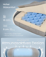 Ergonomiczny fotel biurowy z podnóżkiem szary