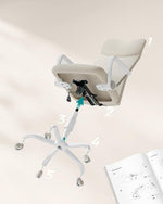 Fotel biurowy, cappuccino beige, 58 cm