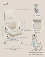 Fotel biurowy, cappuccino beige, 58 cm