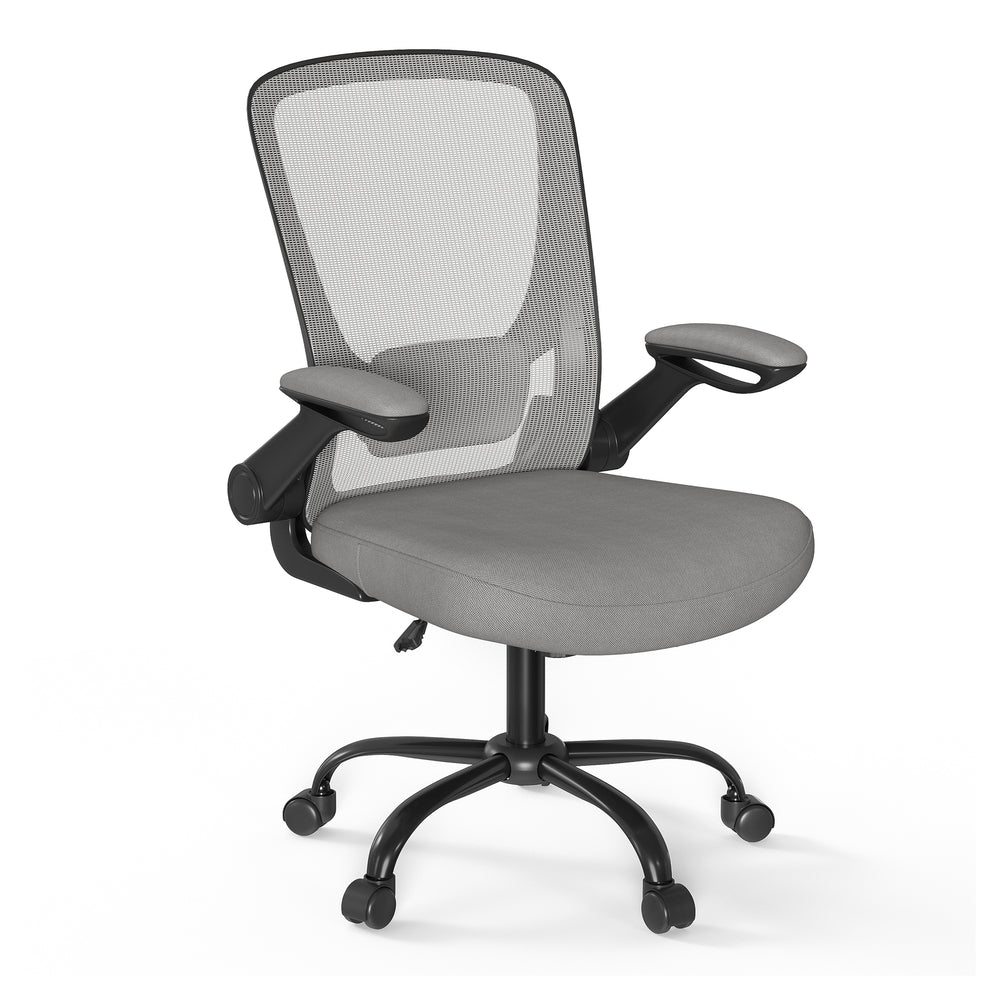 Ergonomiczne krzesło biurowe z funkcją bujaka szare