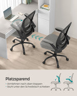 Ergonomiczne krzesło biurowe z funkcją bujaka szare