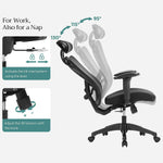 Czarne ergonomiczne krzesło biurowe do 150 kg