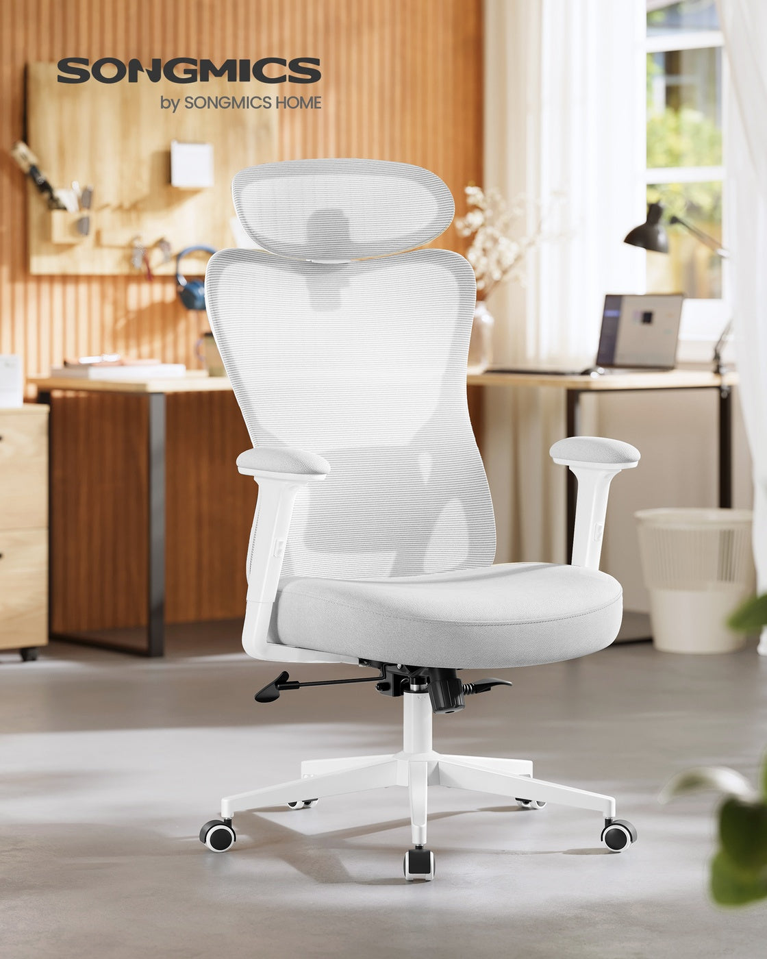 Ergonomiczny fotel biurowy regulowany do 150 kg szary