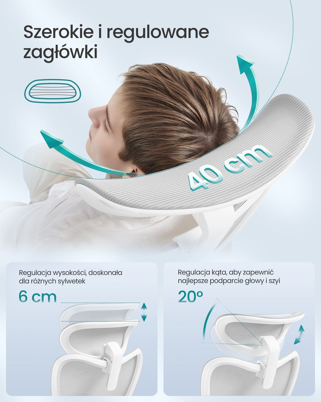 Ergonomiczny fotel biurowy regulowany do 150 kg szary
