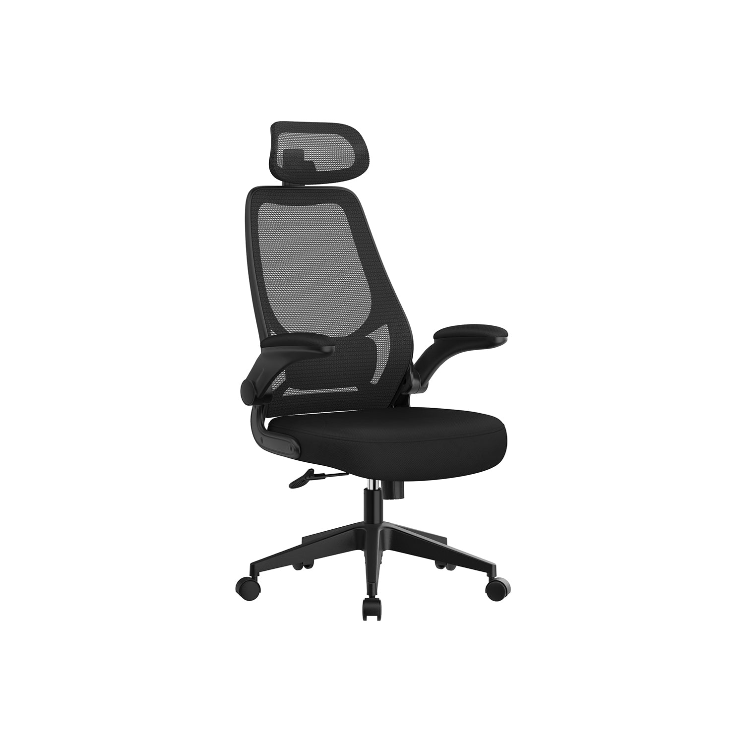 Ergonomiczne krzesło biurowe czarne z regulowanymi podłokietnikami