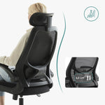 Ergonomiczne krzesło biurowe czarne z regulowanymi podłokietnikami