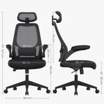 Ergonomiczne krzesło biurowe czarne z regulowanymi podłokietnikami