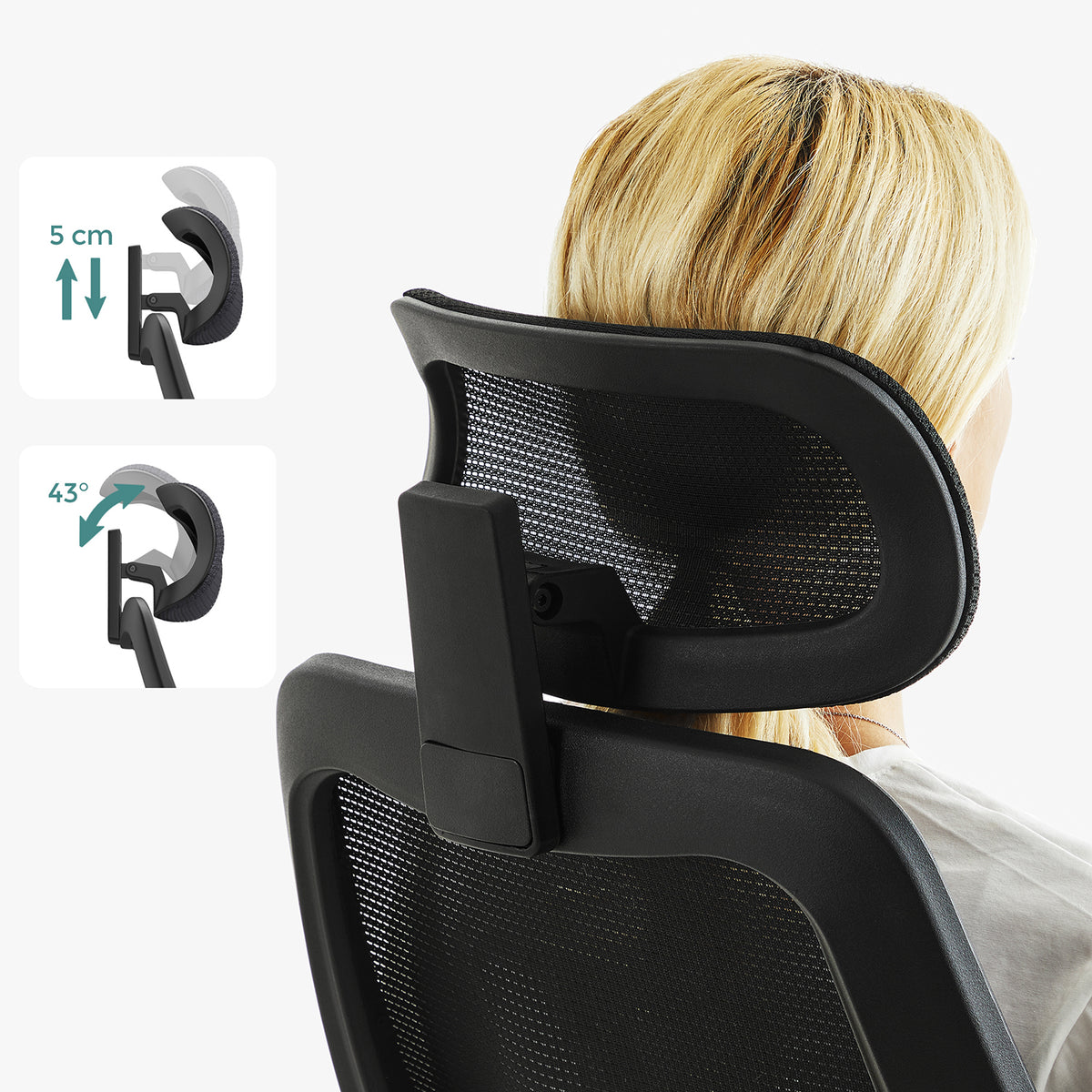 Ergonomiczne krzesło biurowe czarne z regulowanymi podłokietnikami