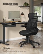 Ergonomiczne krzesło biurowe z zagłówkiem czarne