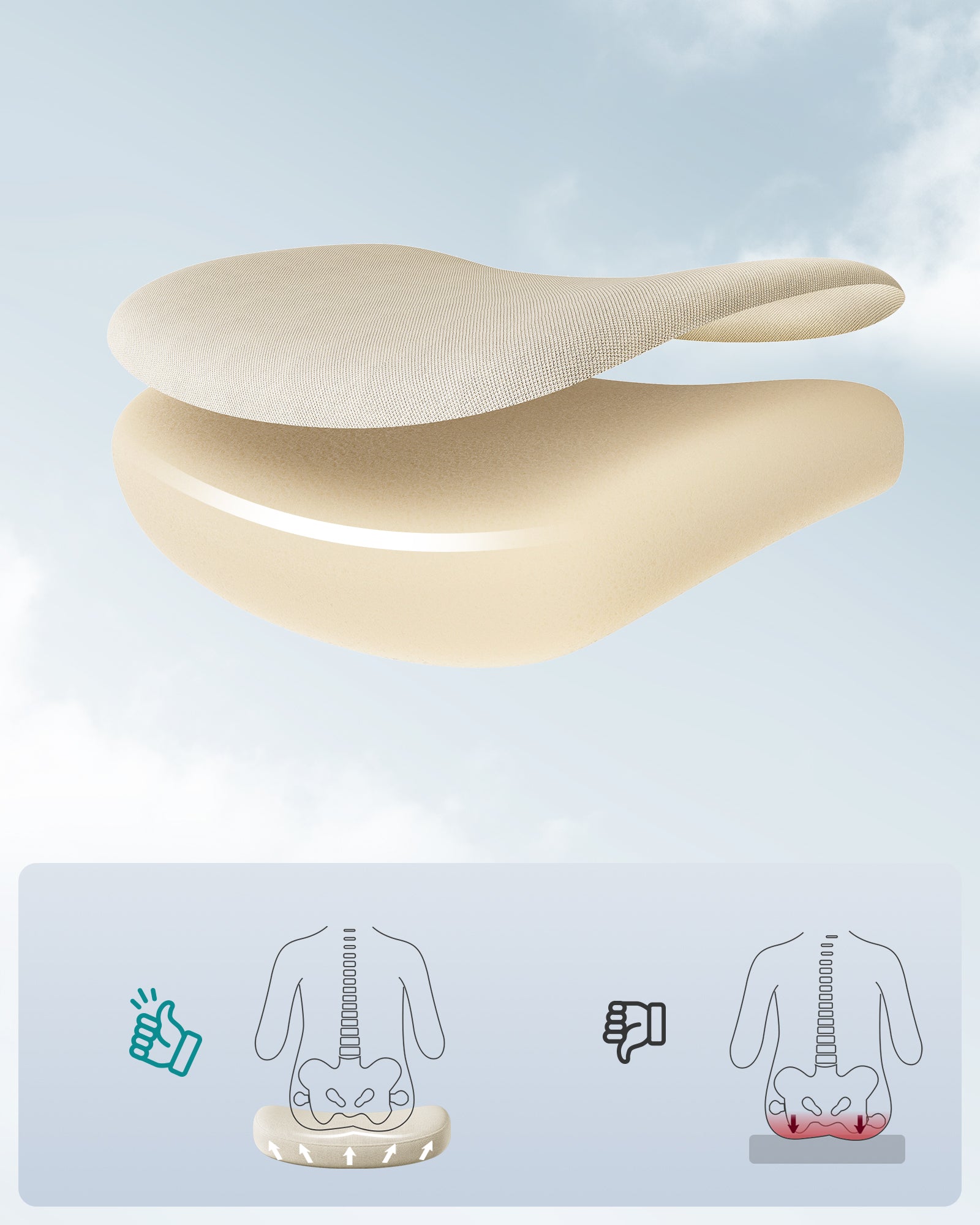 Fotel biurowy, cappuccino beige, 67 cm