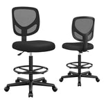 Ergonomiczne krzesło biurowe z regulowanym podnóżkiem czarne