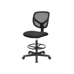 Ergonomiczne krzesło biurowe z regulowanym podnóżkiem czarne