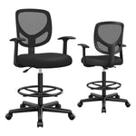 Ergonomiczne krzesło obrotowe z podłokietnikami i podnóżkiem
