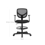 Ergonomiczne krzesło obrotowe z podłokietnikami i podnóżkiem