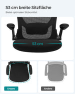 Ergonomiczne krzesło biurowe z siatką i składanymi podłokietnikami