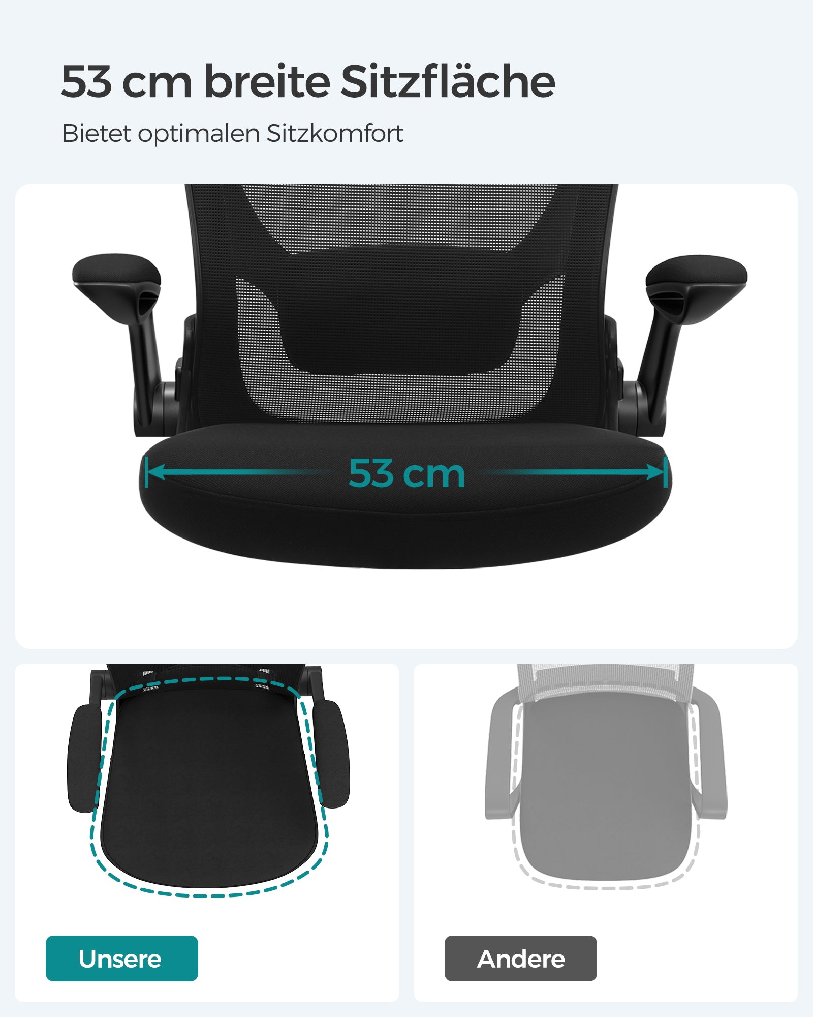 Ergonomiczne krzesło biurowe z siatką i składanymi podłokietnikami