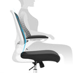 Ergonomiczne krzesło biurowe z siatkowym oparciem