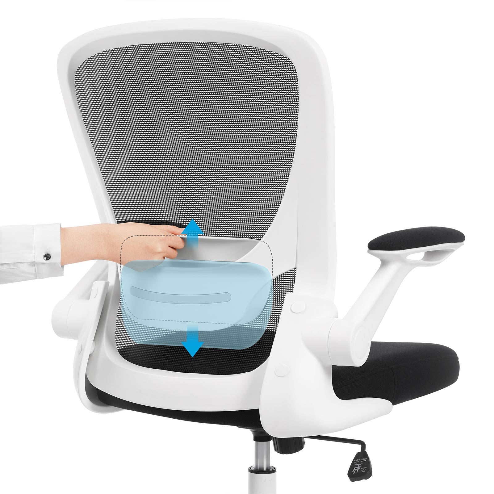 Ergonomiczne krzesło biurowe z siatkowym oparciem