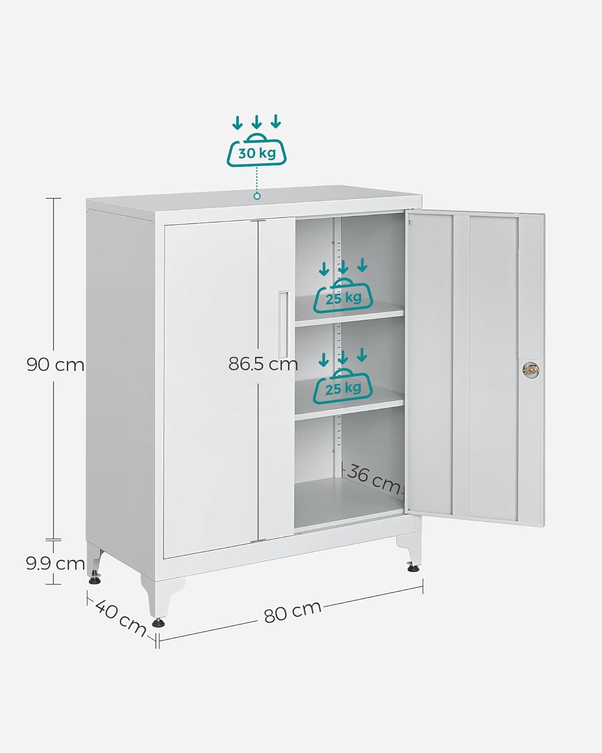 Szafka do przechowywania, light gray, 80 cm