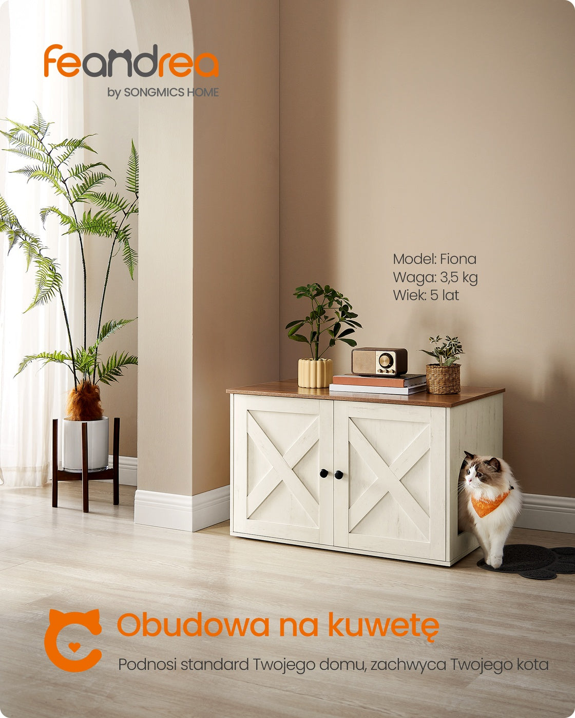 Domek dla kota 80x53x50 cm miodowo-brązowy
