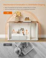 Szafka na kuwetę 85x48,5x50 cm miodowy brąz i biel