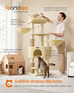 Drapak dla kota z samonagrzewającym kocem 50x50x160 cm