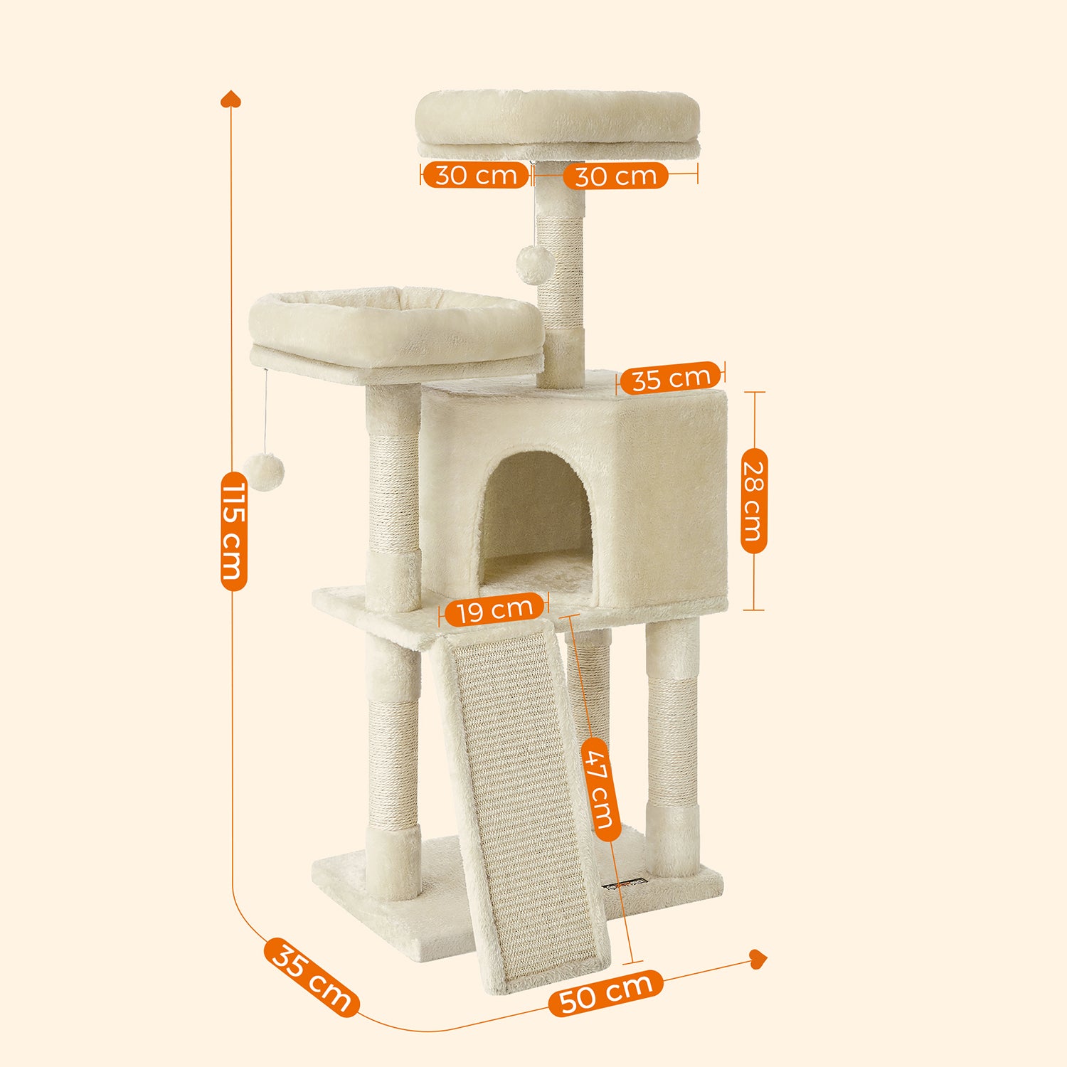 Drapak dla kota, summer sand, 50 cm