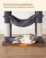 Drapak dla kota 143 cm z hamakiem i jaskinią