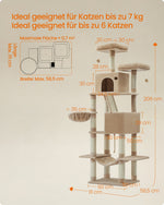 Drapak dla kota XXL 206 cm beżowy
